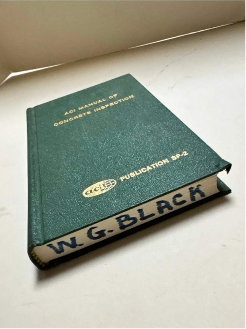 ACI MANUAL OF CONCRETE INSPECTION PUBLICATION SP-2 6th EDITION, 1975